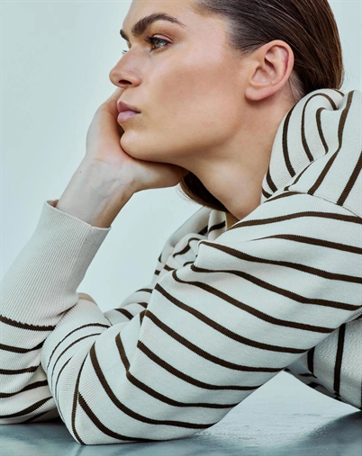 Barbara Striped Pullover Strik - WITHBLACK